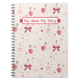 Pink Bow Notebook – Cute Coquette Aesthetic  ノートブック