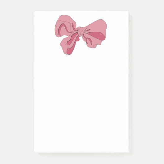Pink Bow Notepad ポストイット (正面)