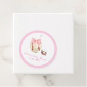 Pink Bow Pacifier Baseball Sport Girl Baby Shower フェイバータグ (インサイチュ)