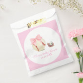 Pink Bow Pacifier Baseball Sport Girl Baby Shower フェイバーバッグ (封をした状態)