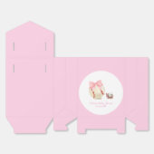 Pink Bow Pacifier Baseball Sport Girl Baby Shower フェイバーボックス (見開き)