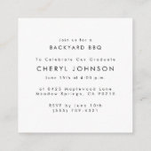 Pink Bow Party Invitation Enclosure Card エンクロージャーカード (裏面)