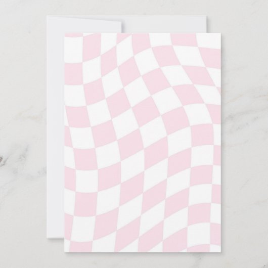 Pink Bow Pastel Retro Mani Pedi Party Birthday 招待状 (裏面)