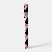 Pink Bow Pattern Phone Case iPhoneケース (左側面)