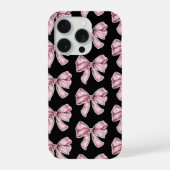 Pink Bow Pattern Phone Case iPhoneケース (裏面)