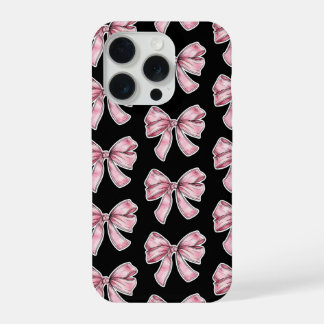 Pink Bow Pattern Phone Case iPhone 15 Proケース