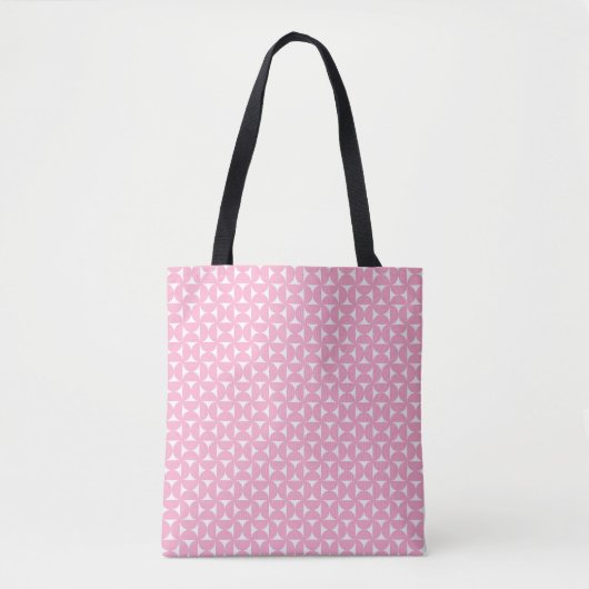 Pink Bow Pattern Tote トートバッグ (正面)