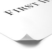 Pink bow pearls First Holy Communion welcome ポスター (角)