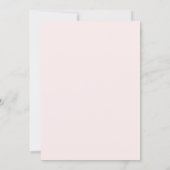 Pink bow pearls florals girl elegant Baby Shower 招待状 (裏面)