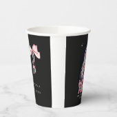 Pink Bow photo black background elegant graduation 紙コップ (左)