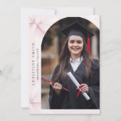 Pink Bow Photo Graduation Party 招待状 (裏面)