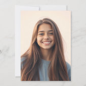 Pink Bow Photo Sweet Sixteen Birthday 招待状 (裏面)