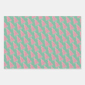 Pink Bow Pink Christmas Tree ラッピングペーパーシート (正面3)