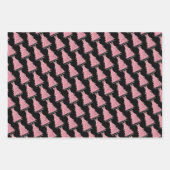 Pink Bow Pink Christmas Tree ラッピングペーパーシート (正面2)