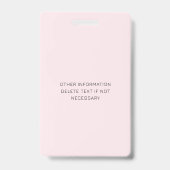 Pink Bow Professional Small Business Photo Logo バッジ (裏面)