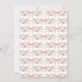 Pink Bow Pumpkin Baby Shower 招待状 (裏面)