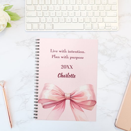 Pink bow quote ノートブック