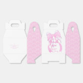 Pink Bow Ribbon Baby Girl Shower フェイバーボックス (見開き)