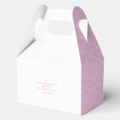 Pink Bow Ribbon Baby Girl Shower フェイバーボックス (裏面)