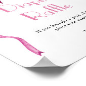 Pink Bow Ribbon Diaper Raffle  ポスター (角)