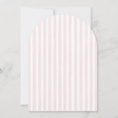 Pink Bow Rose Floral Girl First Communion Arch 招待状 (裏面)