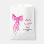 Pink Bow She's Tying the Knot Bridal Shower  フェイバーバッグ (正面)