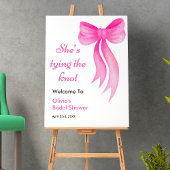 Pink Bow She's Tying the Knot Bridal Shower  ポスター