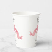 Pink Bow She's Tying the Knot Bridal Shower 紙コップ (右)