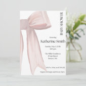 PINK BOW SHOWER BABY 招待状 (スタンド正面)