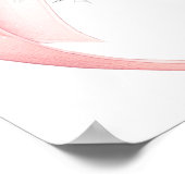 Pink Bow Snowflakes Baby Shower Welcome Poster ポスター (角)