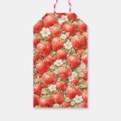 Pink Bow Strawberry Baby Shower Thank you ギフトタグ (裏面)