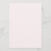 Pink Bow Striped Baptism Invitation for Girls 招待状 (裏面)