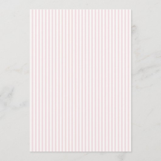 Pink Bow Striped Baptism Invitation for Girls 招待状 (裏面)