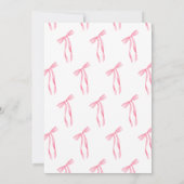 Pink Bow Sweet Little Girl Baby Shower Invitation 招待状 (裏面)