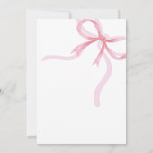 Pink Bow Sweet Sixteen Birthday Invitation 招待状 (裏面)