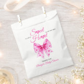 Pink Bow Sweetheart girl Valentine's Baby shower  フェイバーバッグ (クリップ留めされた状態)