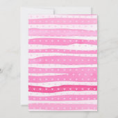 Pink Bow Sweetheart girl Valentine's Baby shower  招待状 (裏面)