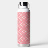 Pink Bow Tie Pattern Water Bottle ウォーターボトル (背面)