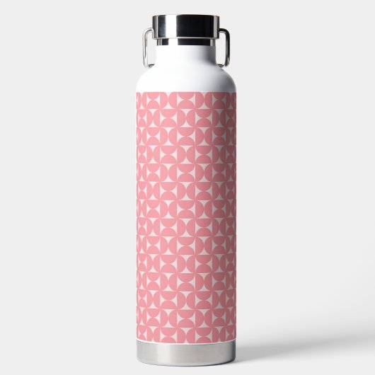 Pink Bow Tie Pattern Water Bottle ウォーターボトル (正面)