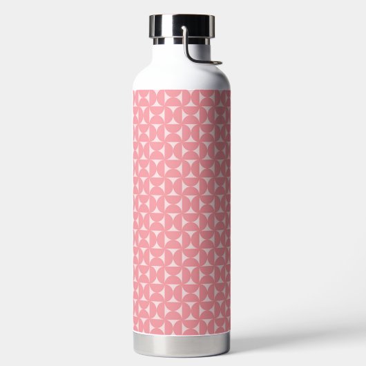 Pink Bow Tie Pattern Water Bottle ウォーターボトル (左面)