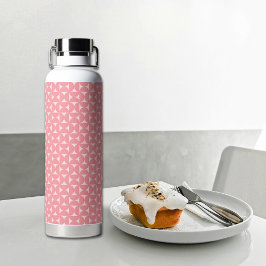 Pink Bow Tie Pattern Water Bottle ウォーターボトル