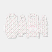 Pink Bow Toile De Jouy Girl Baby Shower フェイバーボックス (折り畳みなし)