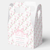 Pink Bow Toile De Jouy Girl Baby Shower フェイバーボックス (オープン)