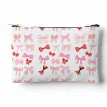 Pink Bow Toiletry Bag | Cute Girly Ribbon Travel P