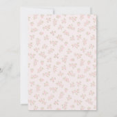 Pink Bow Tutu Cute Ballerina Birthday Invitation 招待状 (裏面)