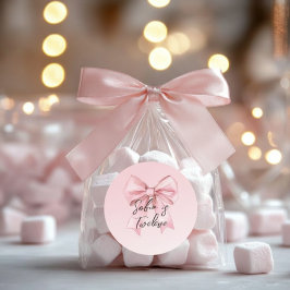 Pink Bow Twelve Birthday  ラウンドシール