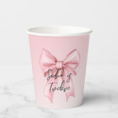 Pink Bow Twelve Birthday  紙コップ (裏面)