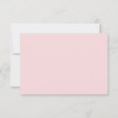 Pink Bow Watercolor Girls Monogram ノートカード (裏面)