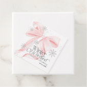 Pink Bow Winter Onederland 1st Birthday フェイバータグ (インサイチュ)