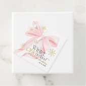 Pink Bow Winter Onederland 1st Birthday フェイバータグ (インサイチュ)